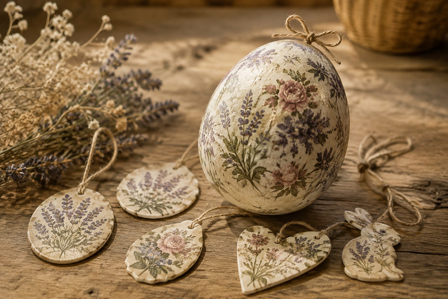 Wielkanocne dekoracje decoupage